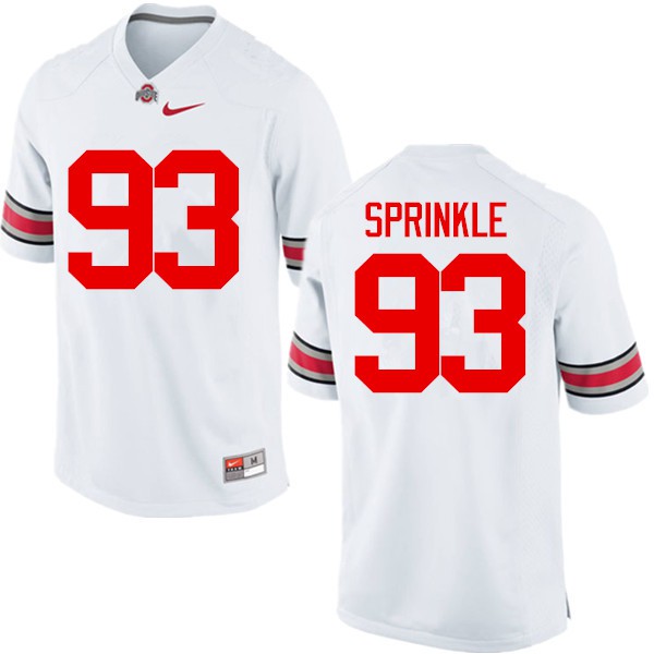 Ohio State Buckeyes #93 Tracy Sprinkle Men Stitch Jersey White